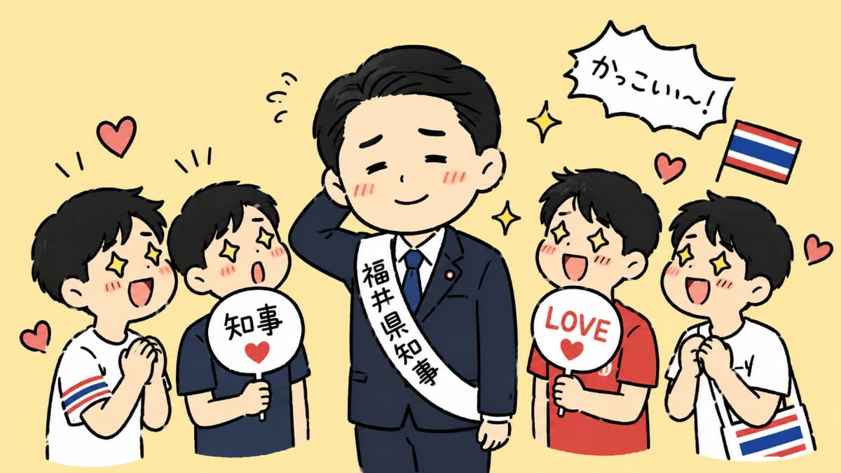 福井県知事がタイのゲイの間で人気沸騰中
