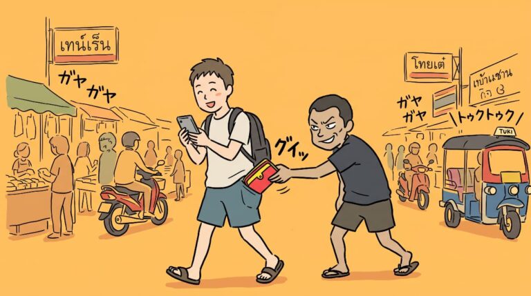 日本人TikTokerが「タイでスリに遭うか？」を検証→タイ人に金を払ってスリさせるヤラセ動画と判明して炎上！【タイ人の反応】