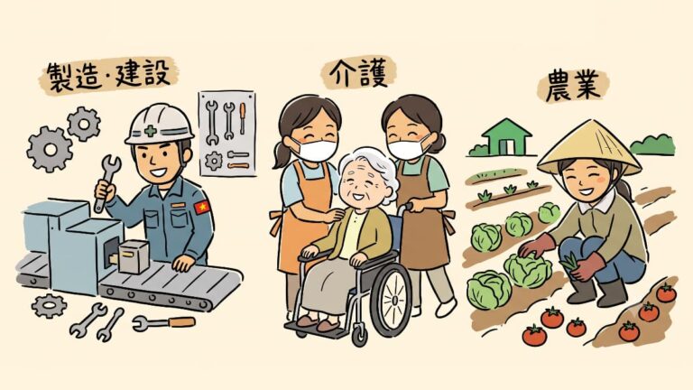 日本で一生懸命働くベトナム人労働者