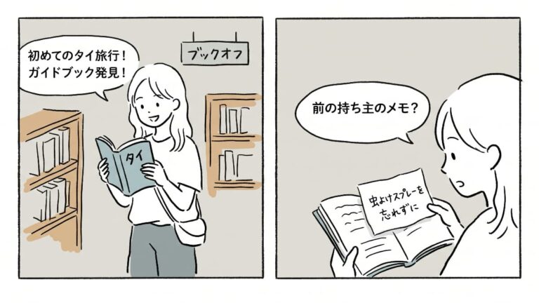 日本人「BOOKOFFでタイ旅行の本買ったらメモが入ってた」→アドバイスが的確だと話題に！【タイ人の反応】