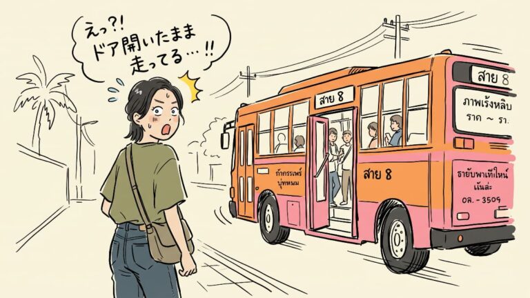 日本人「バンコクでバスに乗ろうとしたら、まさかのドアなしwww」【タイ人の反応】