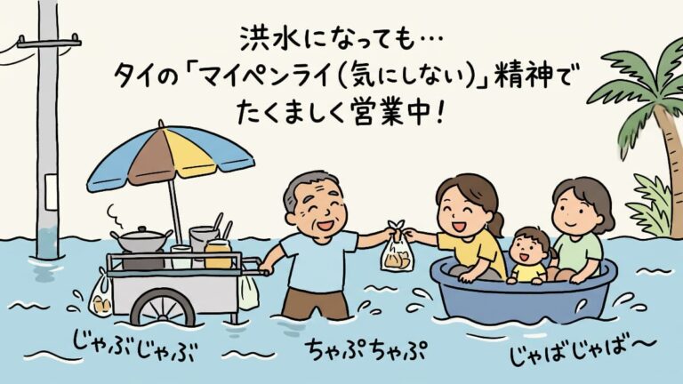 日本人が洪水の時のタイ国民の臨機応変さを見て「生き抜く力がすごい」と称賛!【タイ人の反応】